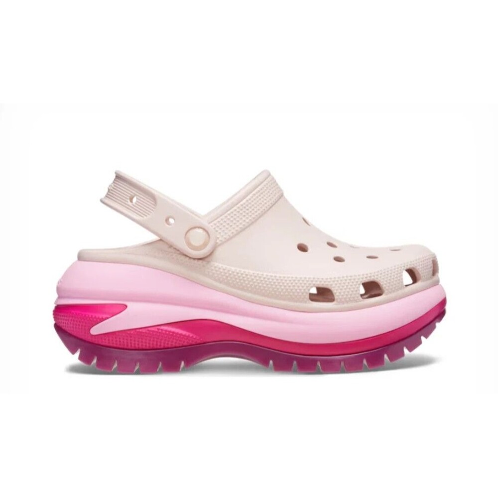 Crocs Mega Crush Matte Platform Clogs Women 12 / Men 10 Quarts Beige Pink NEW